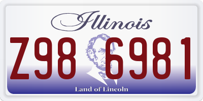 IL license plate Z986981