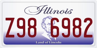 IL license plate Z986982