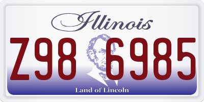 IL license plate Z986985