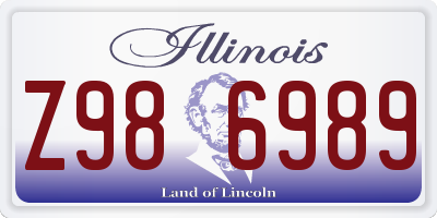 IL license plate Z986989