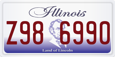 IL license plate Z986990