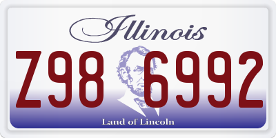 IL license plate Z986992