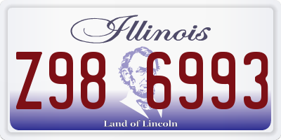 IL license plate Z986993