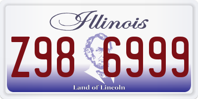 IL license plate Z986999