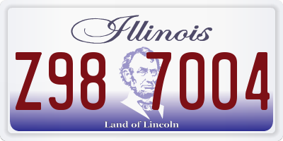 IL license plate Z987004