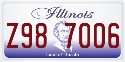 IL license plate Z987006