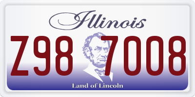 IL license plate Z987008
