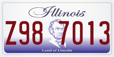 IL license plate Z987013