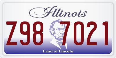 IL license plate Z987021