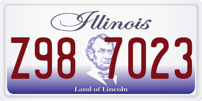 IL license plate Z987023