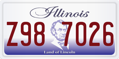 IL license plate Z987026