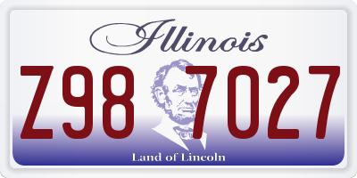 IL license plate Z987027