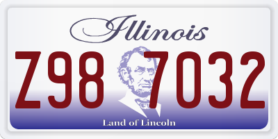 IL license plate Z987032