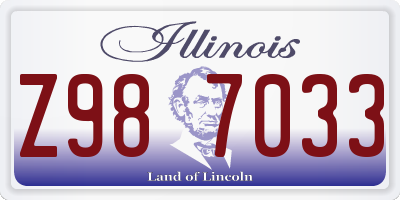 IL license plate Z987033