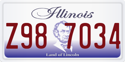 IL license plate Z987034