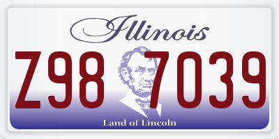 IL license plate Z987039