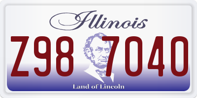 IL license plate Z987040
