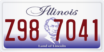 IL license plate Z987041