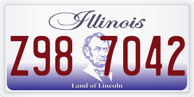 IL license plate Z987042
