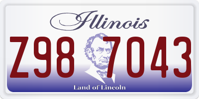 IL license plate Z987043