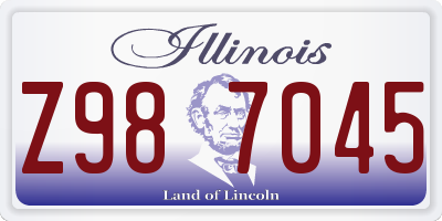 IL license plate Z987045