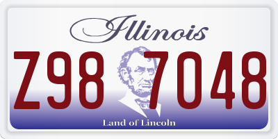 IL license plate Z987048