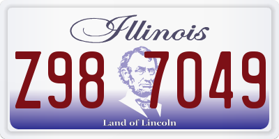 IL license plate Z987049