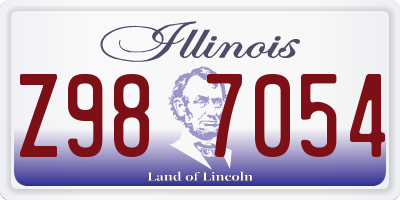IL license plate Z987054