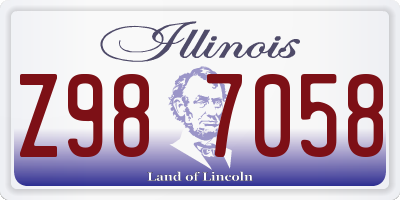 IL license plate Z987058