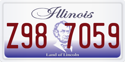 IL license plate Z987059