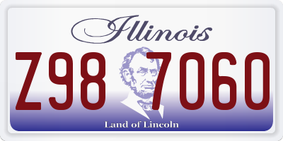 IL license plate Z987060