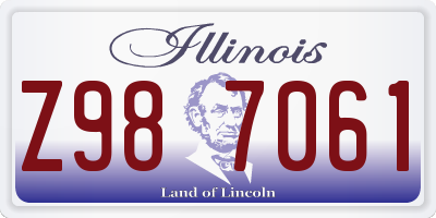 IL license plate Z987061