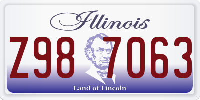 IL license plate Z987063