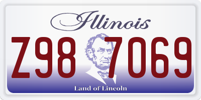 IL license plate Z987069