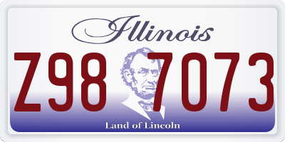 IL license plate Z987073