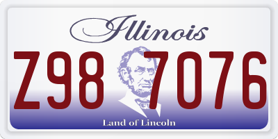 IL license plate Z987076