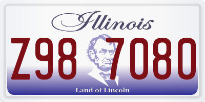 IL license plate Z987080