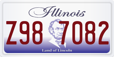 IL license plate Z987082