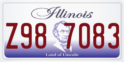 IL license plate Z987083