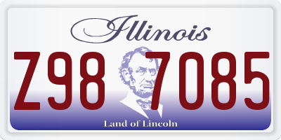 IL license plate Z987085