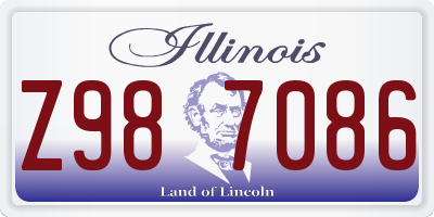 IL license plate Z987086