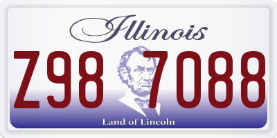 IL license plate Z987088