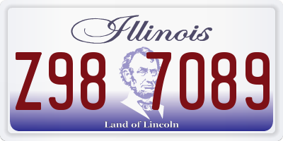 IL license plate Z987089