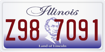 IL license plate Z987091