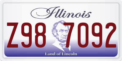 IL license plate Z987092