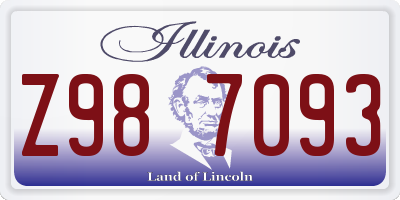 IL license plate Z987093