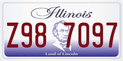 IL license plate Z987097