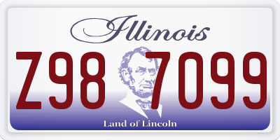 IL license plate Z987099