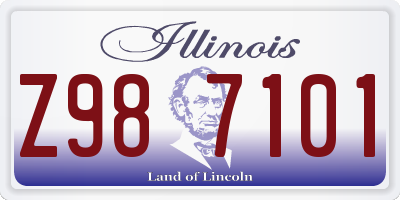 IL license plate Z987101