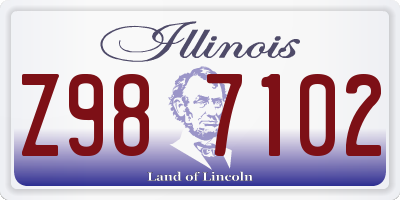 IL license plate Z987102